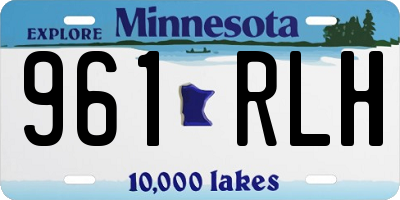 MN license plate 961RLH