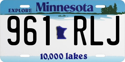 MN license plate 961RLJ