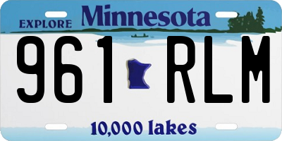 MN license plate 961RLM