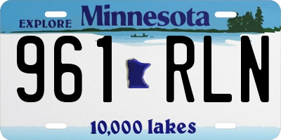 MN license plate 961RLN