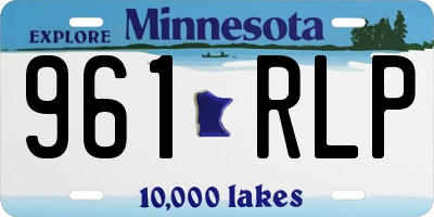 MN license plate 961RLP