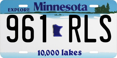 MN license plate 961RLS