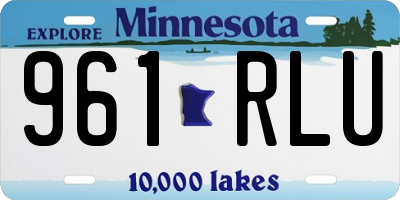 MN license plate 961RLU