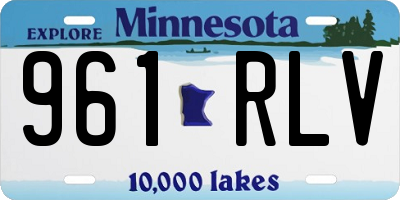 MN license plate 961RLV