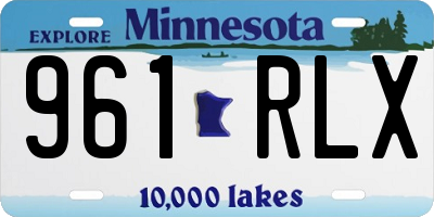 MN license plate 961RLX