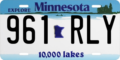 MN license plate 961RLY