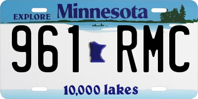 MN license plate 961RMC