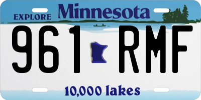 MN license plate 961RMF