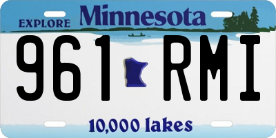 MN license plate 961RMI