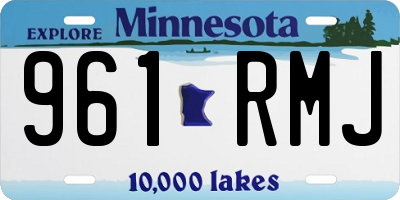 MN license plate 961RMJ