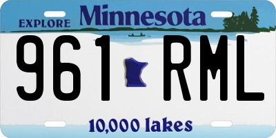 MN license plate 961RML