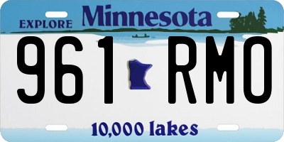 MN license plate 961RMO