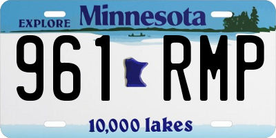 MN license plate 961RMP