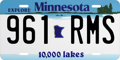 MN license plate 961RMS