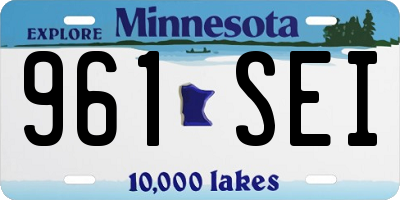 MN license plate 961SEI