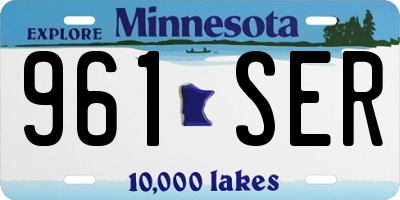 MN license plate 961SER