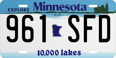 MN license plate 961SFD