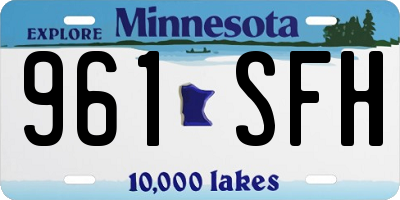 MN license plate 961SFH