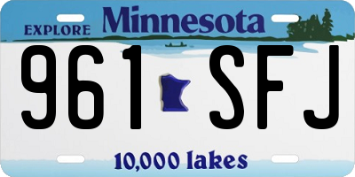 MN license plate 961SFJ