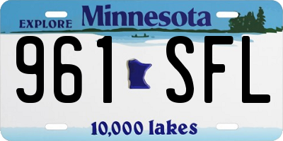 MN license plate 961SFL