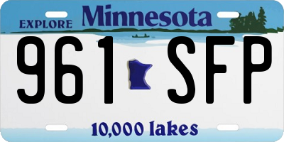 MN license plate 961SFP