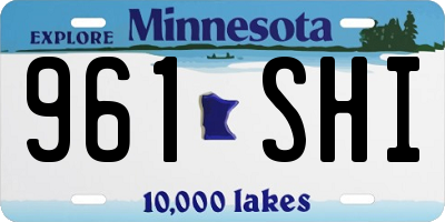 MN license plate 961SHI