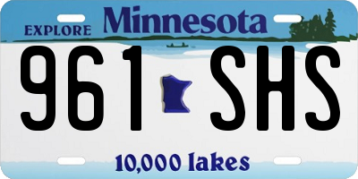 MN license plate 961SHS