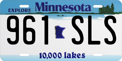 MN license plate 961SLS