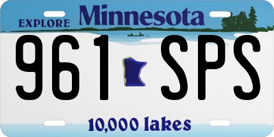 MN license plate 961SPS