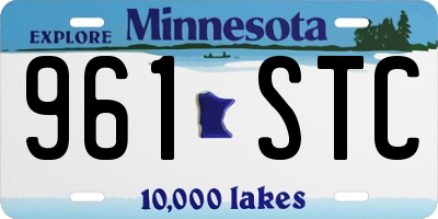 MN license plate 961STC