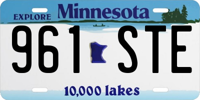 MN license plate 961STE