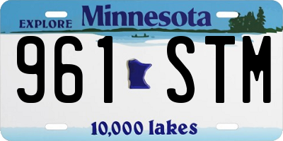 MN license plate 961STM