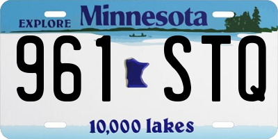 MN license plate 961STQ