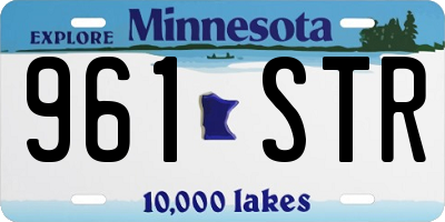 MN license plate 961STR