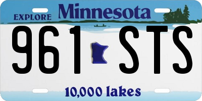 MN license plate 961STS