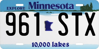 MN license plate 961STX