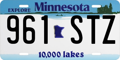MN license plate 961STZ