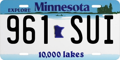 MN license plate 961SUI