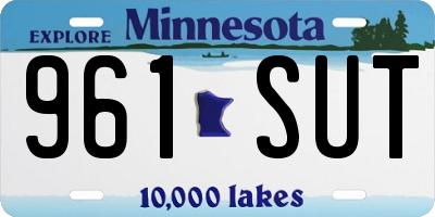 MN license plate 961SUT