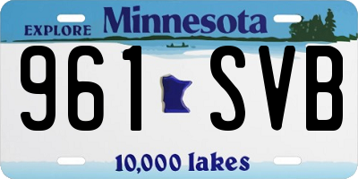MN license plate 961SVB