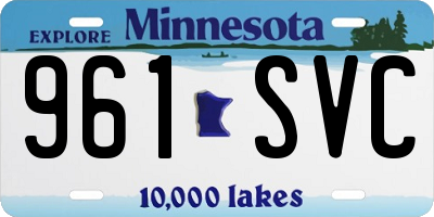MN license plate 961SVC