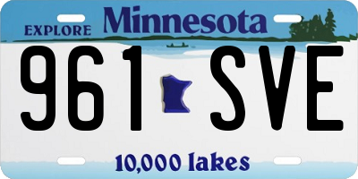 MN license plate 961SVE
