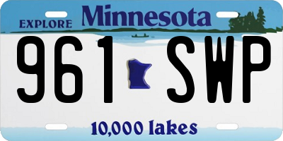 MN license plate 961SWP