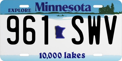 MN license plate 961SWV