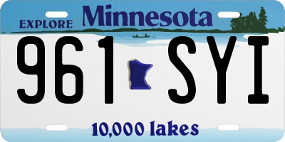 MN license plate 961SYI