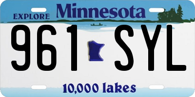 MN license plate 961SYL
