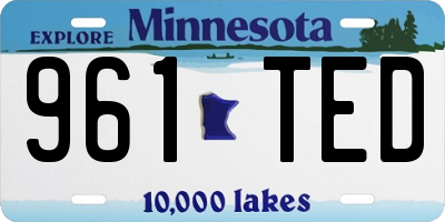 MN license plate 961TED