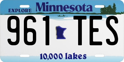 MN license plate 961TES