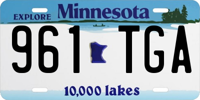 MN license plate 961TGA
