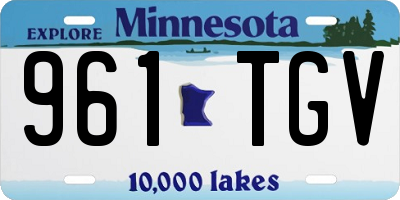 MN license plate 961TGV